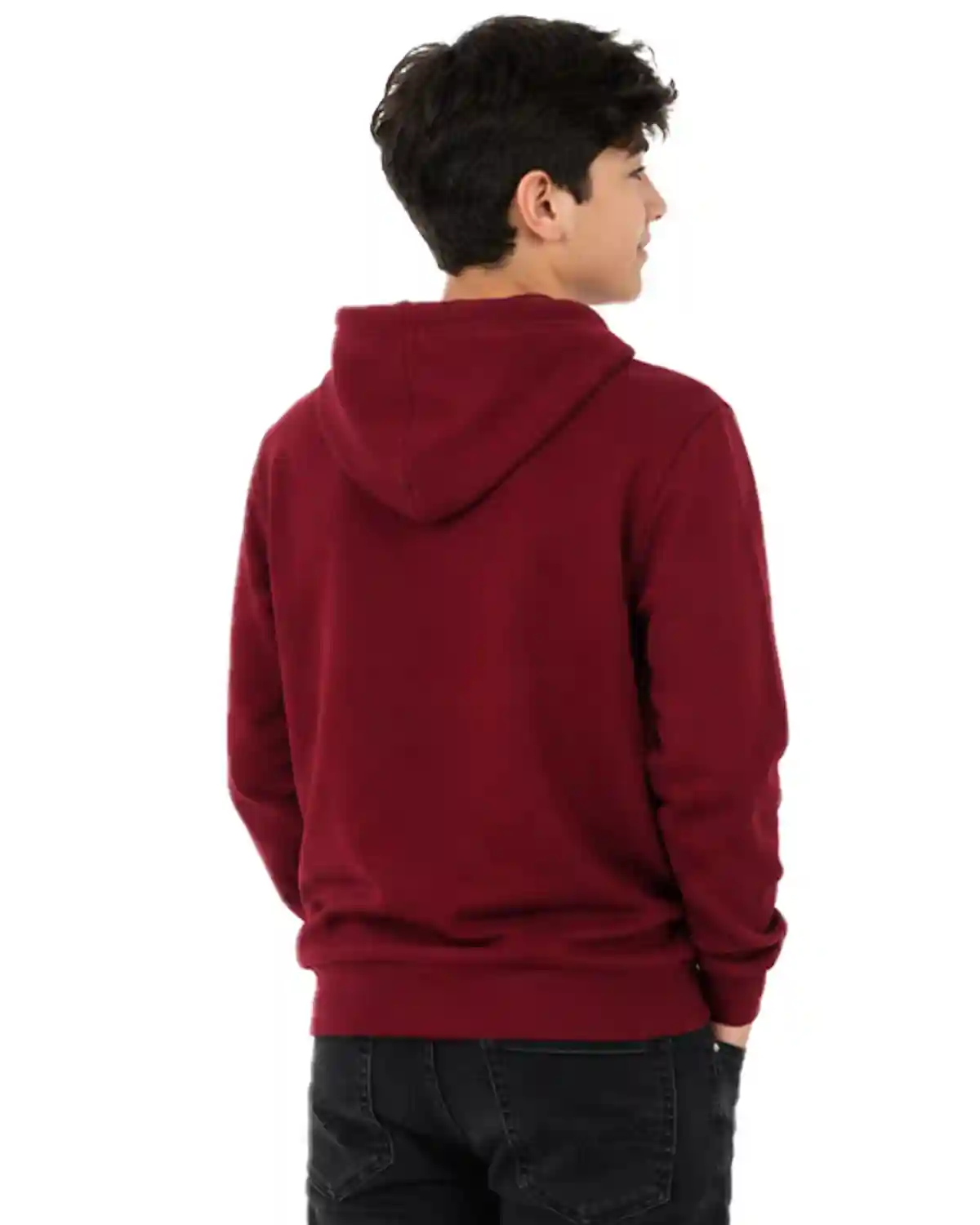 rey-maroon-boys-hoodie-side